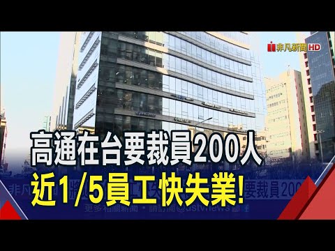 高通在台灣要裁員!多達200人近1/5員工快失業...科技裁員潮再起?竹科9月就有40家165人｜非凡財經新聞｜20230922