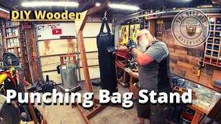 DIY Wooden Punching Bag Stand