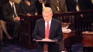 Dorgan gives farewell speech