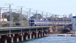 2018/11/17 JR貨物 第3浜名橋りょうを力走する2本の専用貨物列車 西濃運輸とトヨタ
