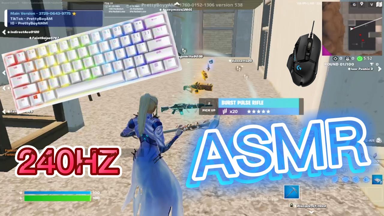 Fortnite Razer Huntsman mini keyboard ASMR Tilted Zone wars gameplay ...