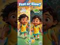 Fast or Slow 🐢🐇 | Fun Learning Game for Pre KG Kids | YOGObabyKids # #kidslearning #yogobabykids