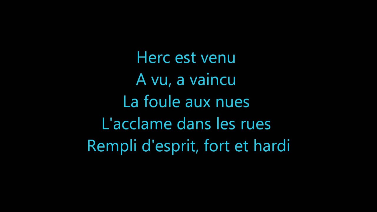 Hercule - De Zéro en Héros - Paroles