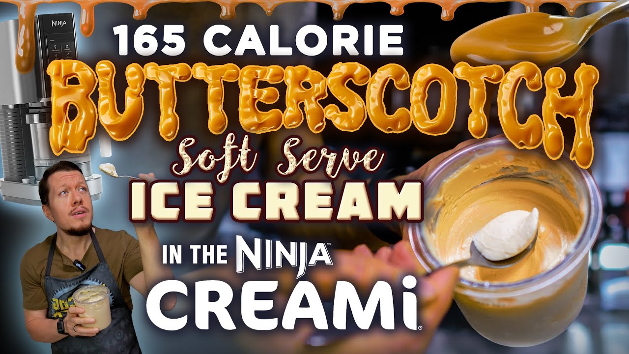 Ninja Creami Butterscotch Soft Serve Ice Cream (Only 165 Calories!)