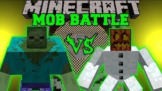 MUTANT SNOW GOLEM VS MUTANT ZOMBIE - Minecraft Mob Battles - Mutant Creatures Mods