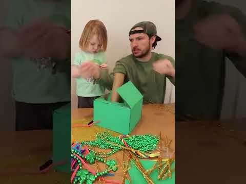 Hold Your Leprechaun Horses! Adley & Mom bug Dad for Scissors.. Just kidding! They dont need them
