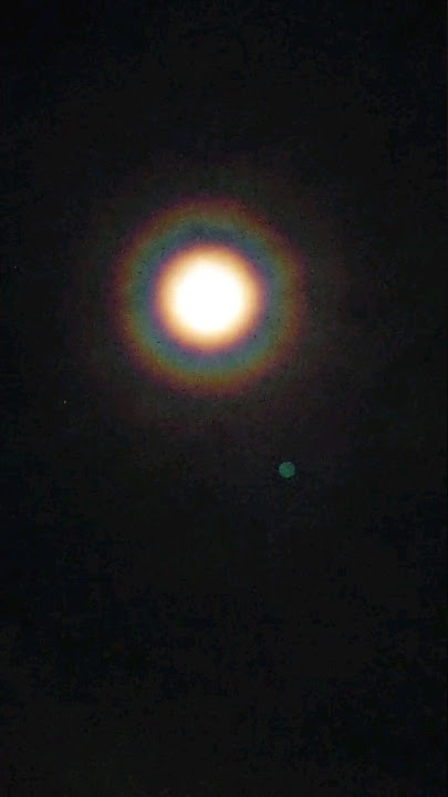 Moonbow is a rainbow ring around the moon…very rarely seen #youtubeshorts