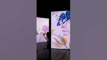 Vẽ Tranh Tường 3D Hoa Lá Nghệ Thuật trang trí Spa/ Bức tranh mang lại cả sự sống / #shorts
