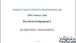 SPPU OOP Practical 2 : Polymorphism