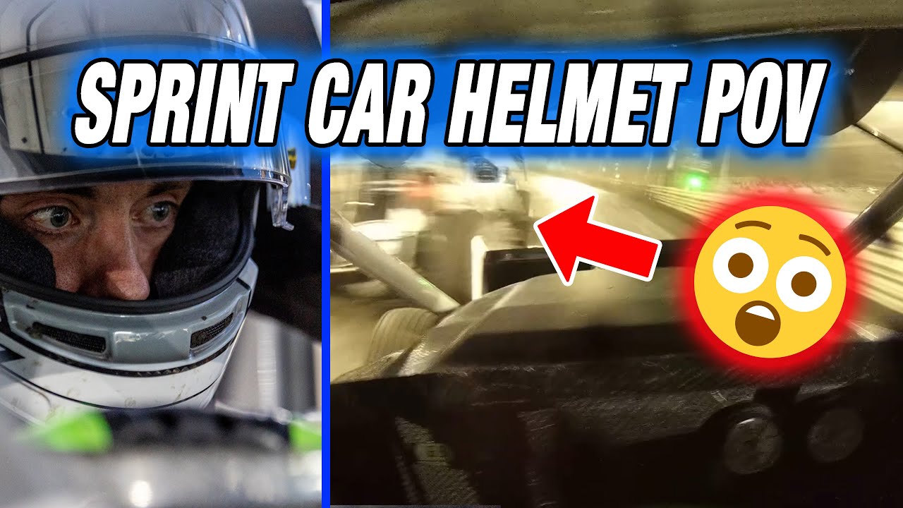 CRAZY HELMET ONBOARD | Knoxville Raceway Sprint Car Full A Main