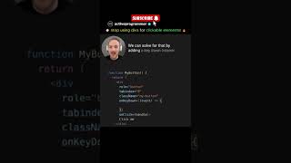 Stop using Div for Clickable Elements #coding #learn #techlearn #pythonanddjangofulstackwebdeveloper
