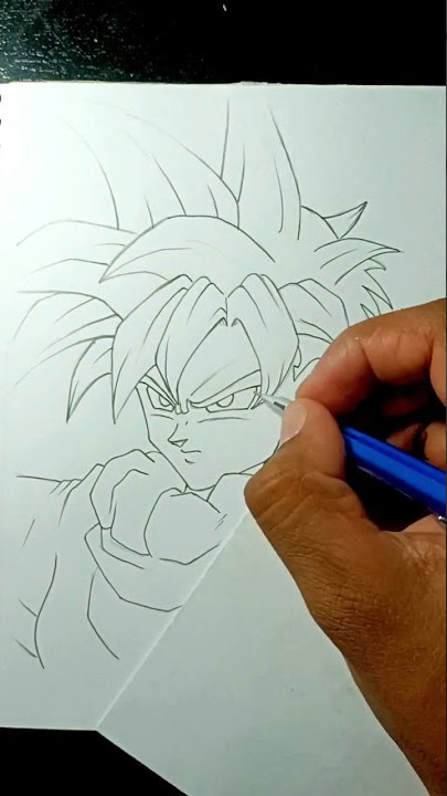 Goku desenhado a lápis  Anime sketch, Dragon ball, Drawings