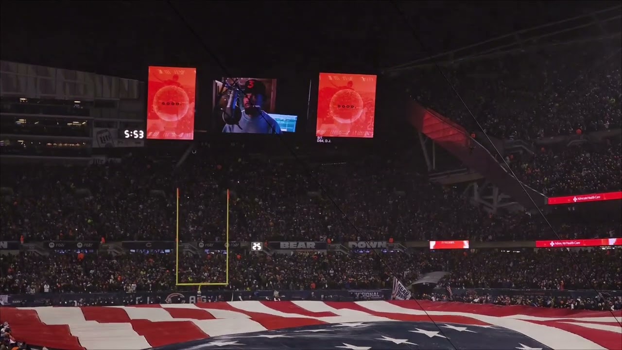 Chicago Bears Vs LA Rams Divisional Round. Offense Intros & Jim Cornell Corneilson National Anthem
