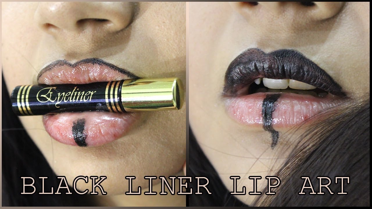 Black Liner Lip Art Lipsforever By Rida YouTube