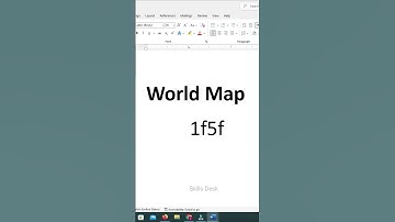 Draw a World Map in MS Word Using Just a Keyboard Shortcut