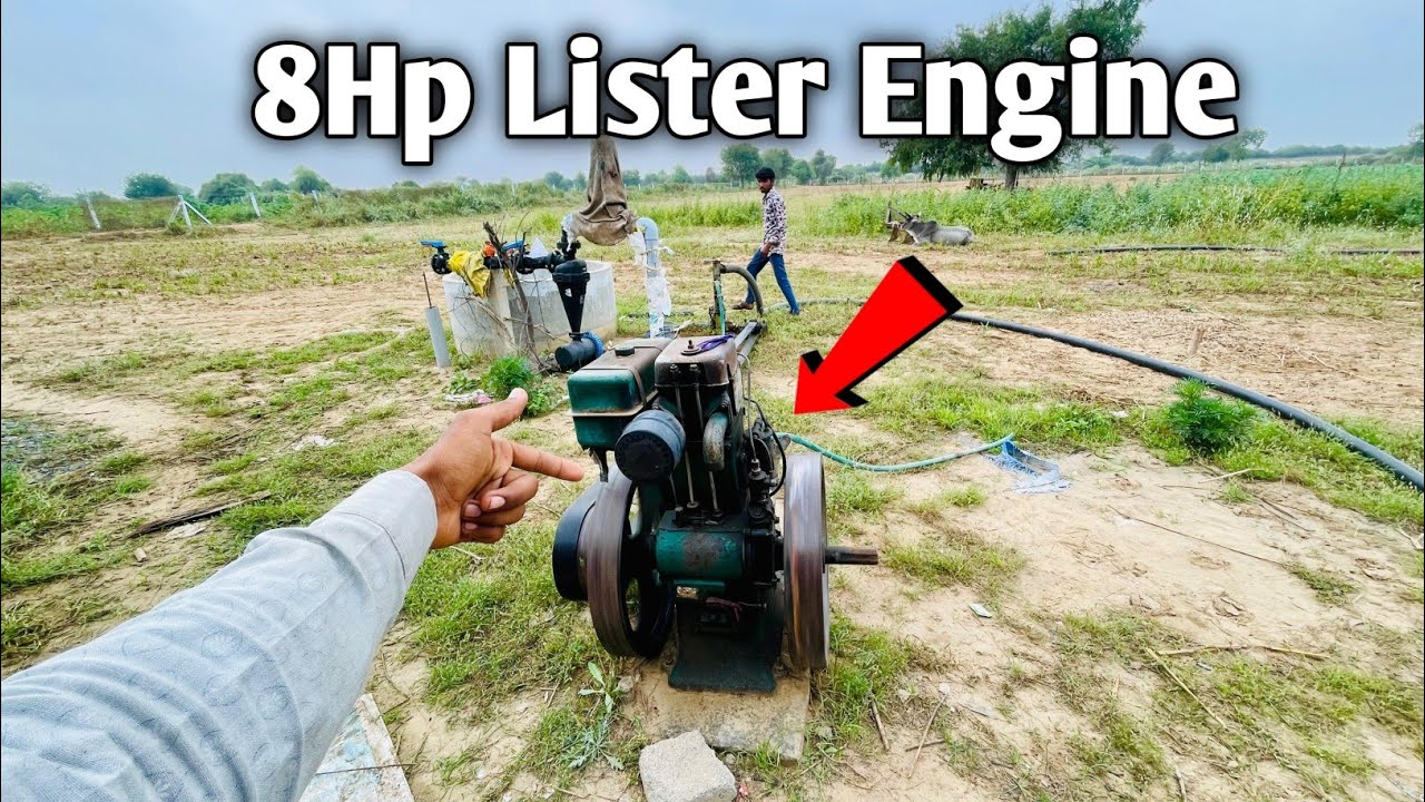 8Hp Lister Engine 😱 इतनी Power से पानी निकाला | Lister Diesel Engine Test