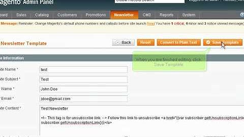 How to create Newsletter templates in Magento