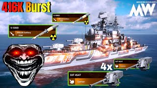 Ningbo With 4x DJT 4547 & S-500D ☠️ 416K Burst 💥 Crusher Build - Modern Warships 
