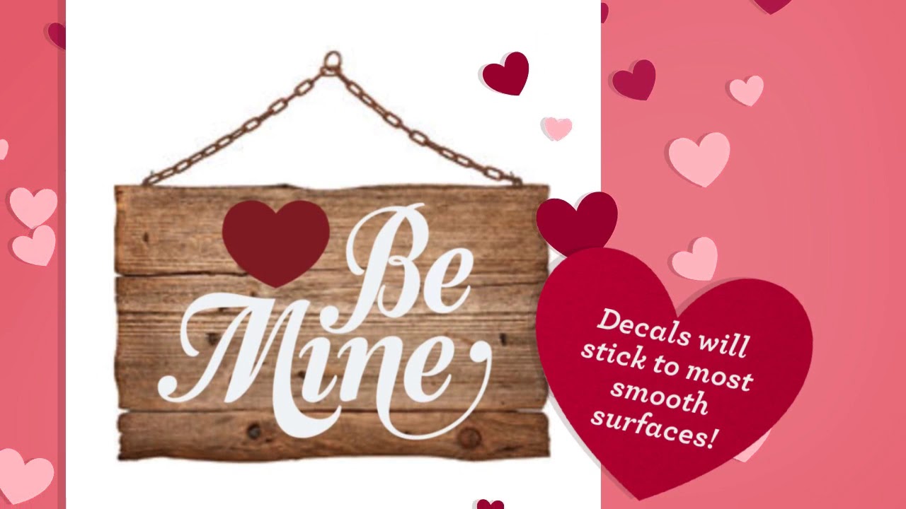Vinyl valentine iron valentines vinyls Valentine Wall Decals : Shop St Valentine Love Me Full Color Wall Decal
