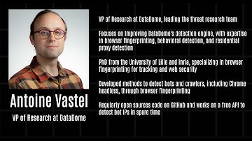 Blocking bots as a mission - with Antoine Vastel, VP of Research at DataDome - Web Scraping Insights