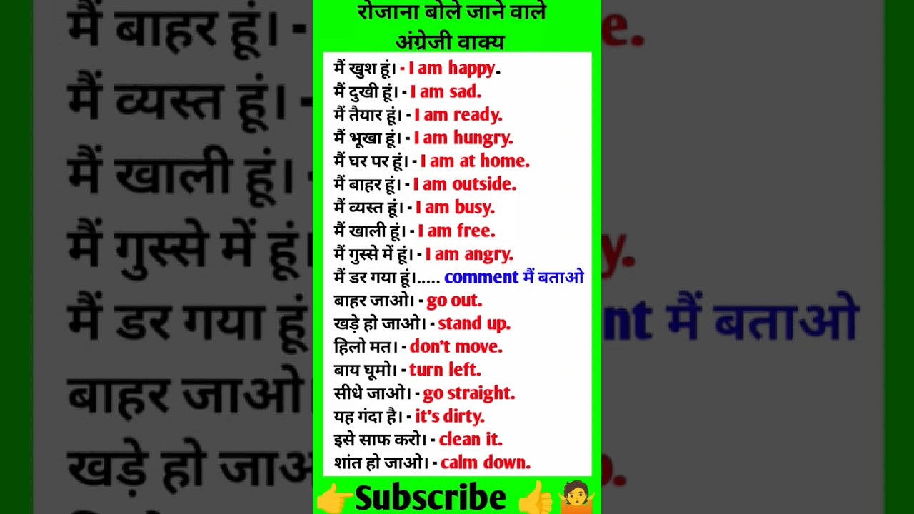 English speaking practice | English vocabulary | Daily use english sentences | English grammar hindi
