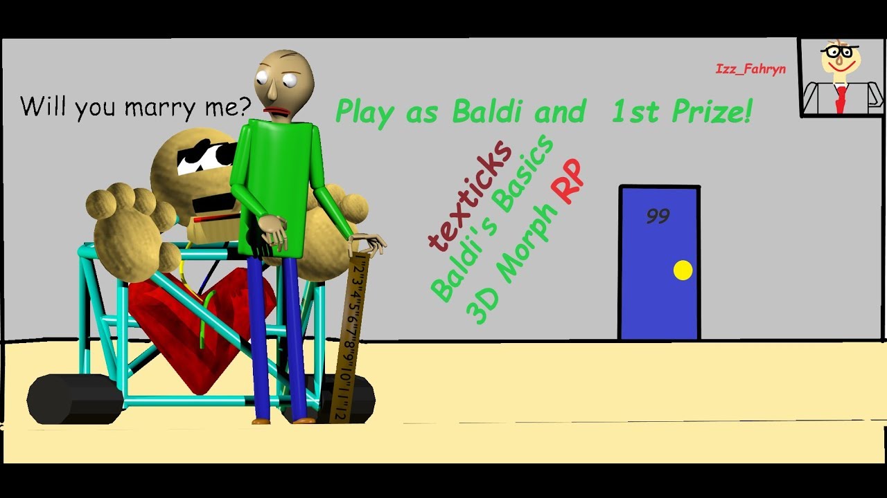 Play As Baldi And 1st Prize Baldi S Basics 3d Morph Rp Rblx Youtube - baldi s basics 3d morph rp roblox