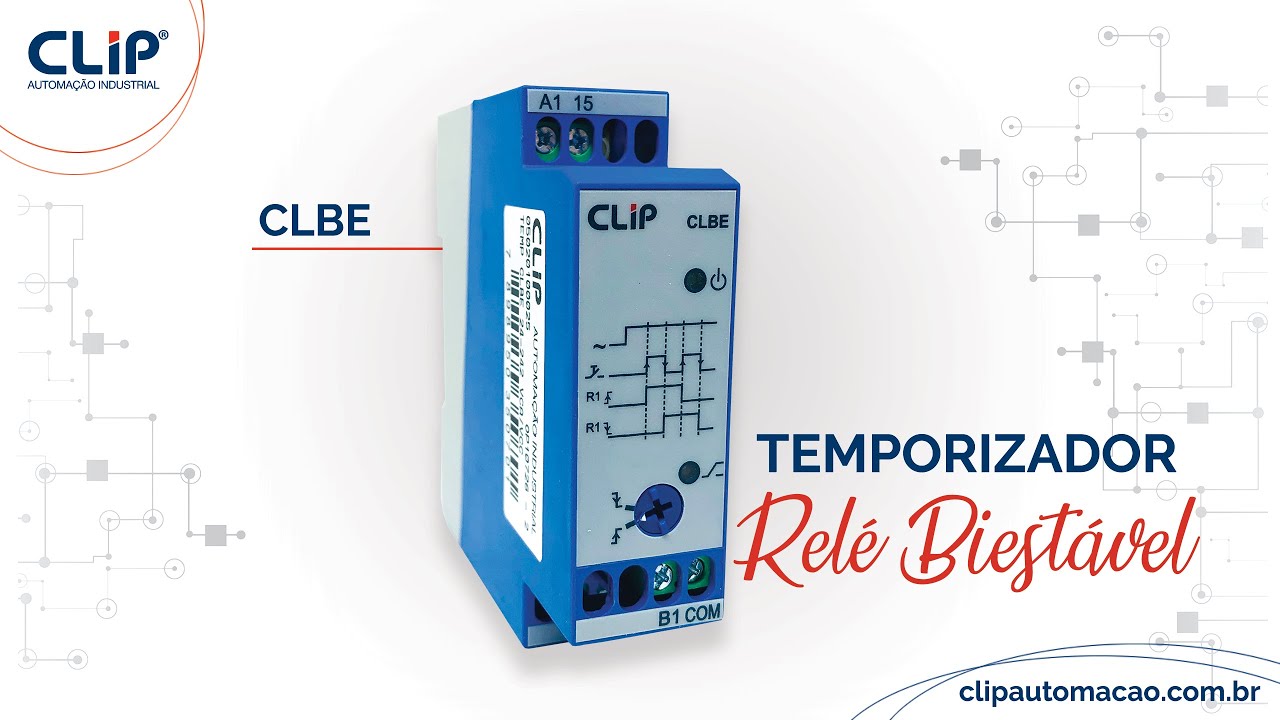 Temporizador Relé Biestável CLBE - Clip Automação Industrial - YouTube