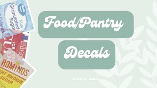Pantry/Food Decals | 25  | Codes! | :)