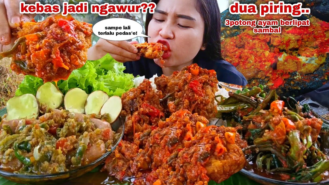 PUASIN SEBELUM PUASA⁉️ AYAM GEPREK SOSIS SAMBAL CABE IJO LALAPAN JENGKOL TUA MENTAH