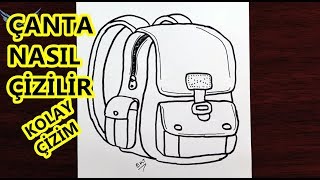 Çanta Çi̇zi̇mi̇ - Çanta Nasil Çi̇zi̇li̇r - Okul Çantasi Resmi̇ - Kolay Çi̇zi̇mler