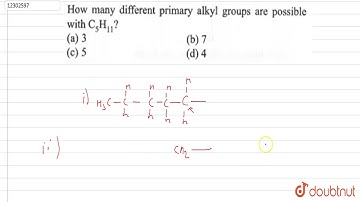 How many different primary alkyl groups are possible with `C_(5)H_(11)`?