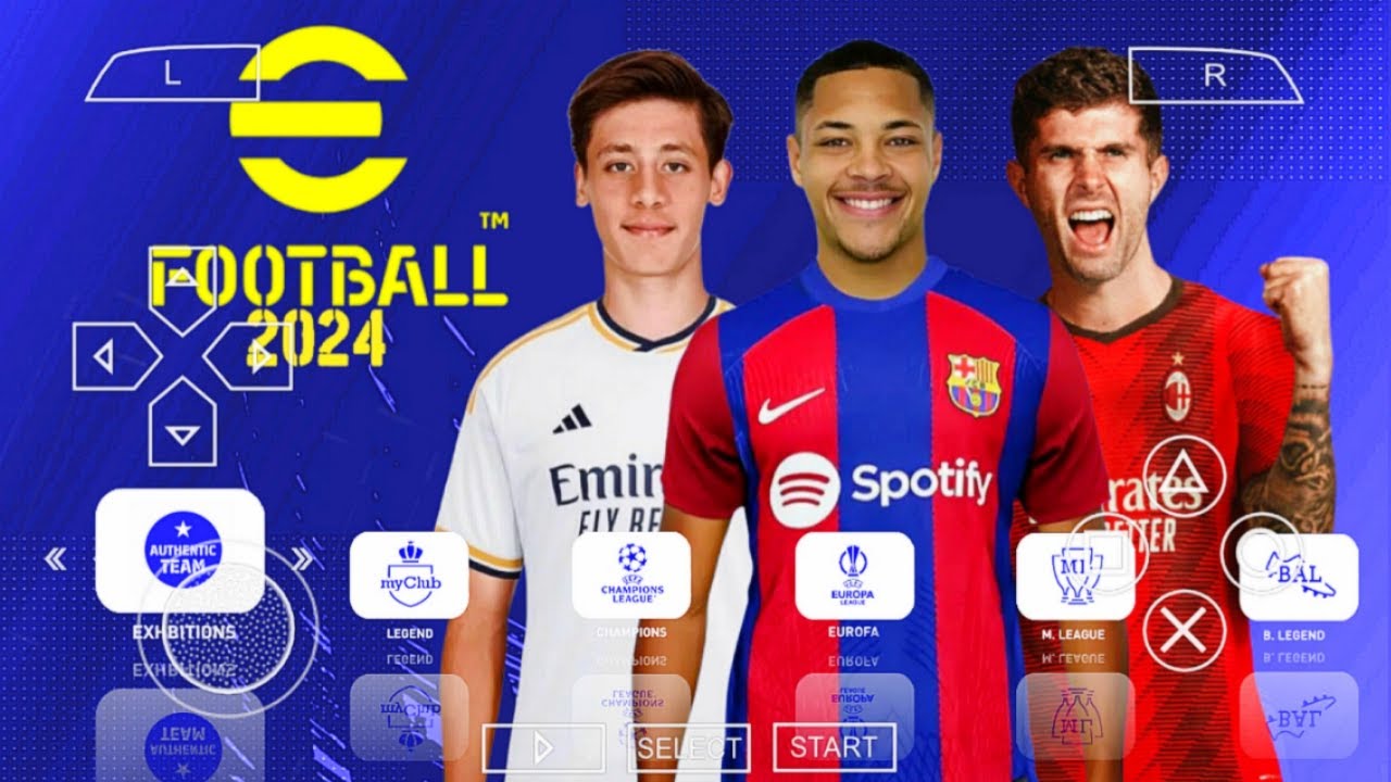 EFOOTBALL PES 2023 PPSSPP New Update Transfers 2023/24 & Jersey Camera PS5  Android Best Graphics 