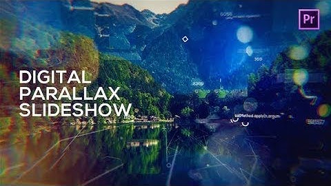 Premiere Pro Template: Digital Parallax Slideshow + Free Font