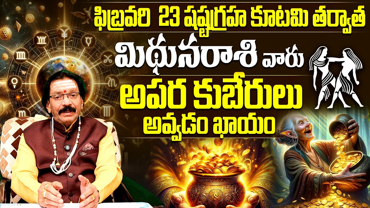 షష్టగ్రహ కూటమి:మిథున రాశి వారికి ధనయోగం | Mithuna Rasi Phalalu Shashtagraha Kootami 2026