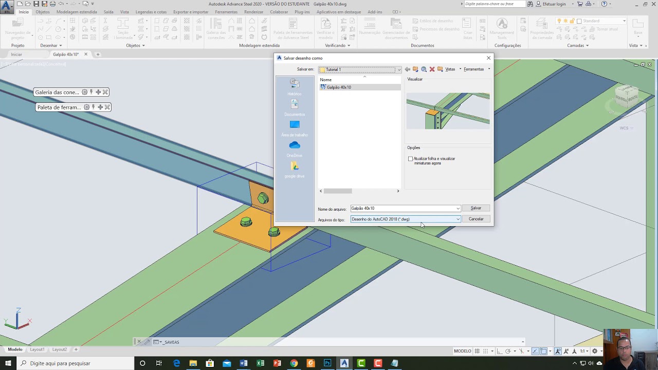 Autodesk Advance Steel - Tutorial Galpão 11 - YouTube