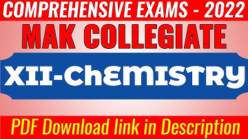 MAK Collegiate (XII-Chemistry-2022)