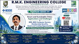Webinar Series #4: Smart and Sustainable Cities: Applications and Challenges