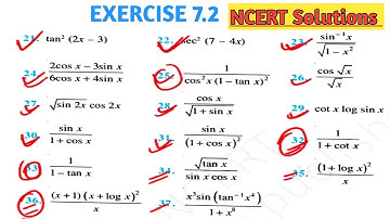 Class 12 NCERT Ex 7.2 Class 12th | Chapter-7 | NCERT Exercise 7.2 Math | Ex 7.2 Q21 to Q39 Solutions