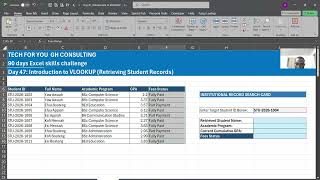 Stop Searching Manually! How to Build a Student Profile Search Card with VLOOKUP