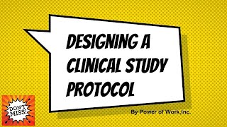 Designing a Clinical Study Protocol with Sonia Martinez