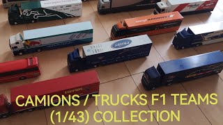 Camions / Trucks F1 miniature 1/43 collection Formule 1 1990 à 2005 (avec F1 Minichamps hot wheels )