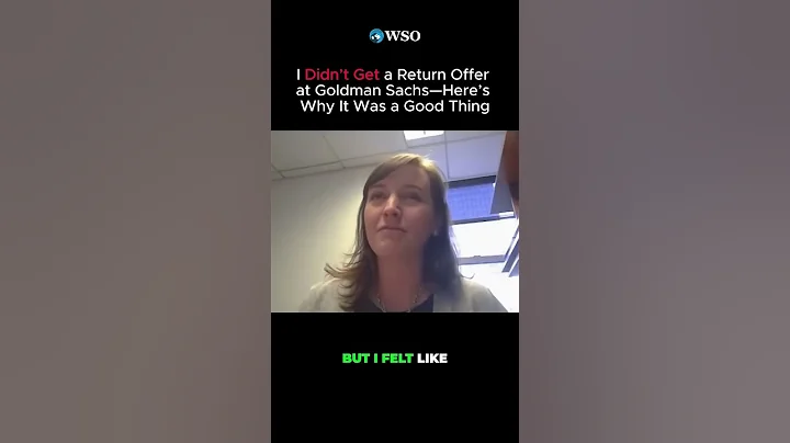 My Goldman Sachs Internship: The HARSH Reality of Not Getting the Return Offer #shorts
