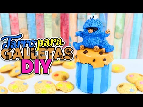 IDEAS Y MANUALIDADES PARA DECORAR - Tarro para guardar galletas DIY Cookie Monster