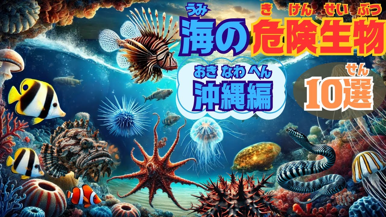 【沖縄の海の危険生物10選】沖縄の海に棲む危険な生き物達を写真と映像で解説！