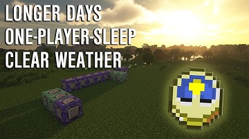 Minecraft | Longer Day AND One-Player-Sleep Command Setup