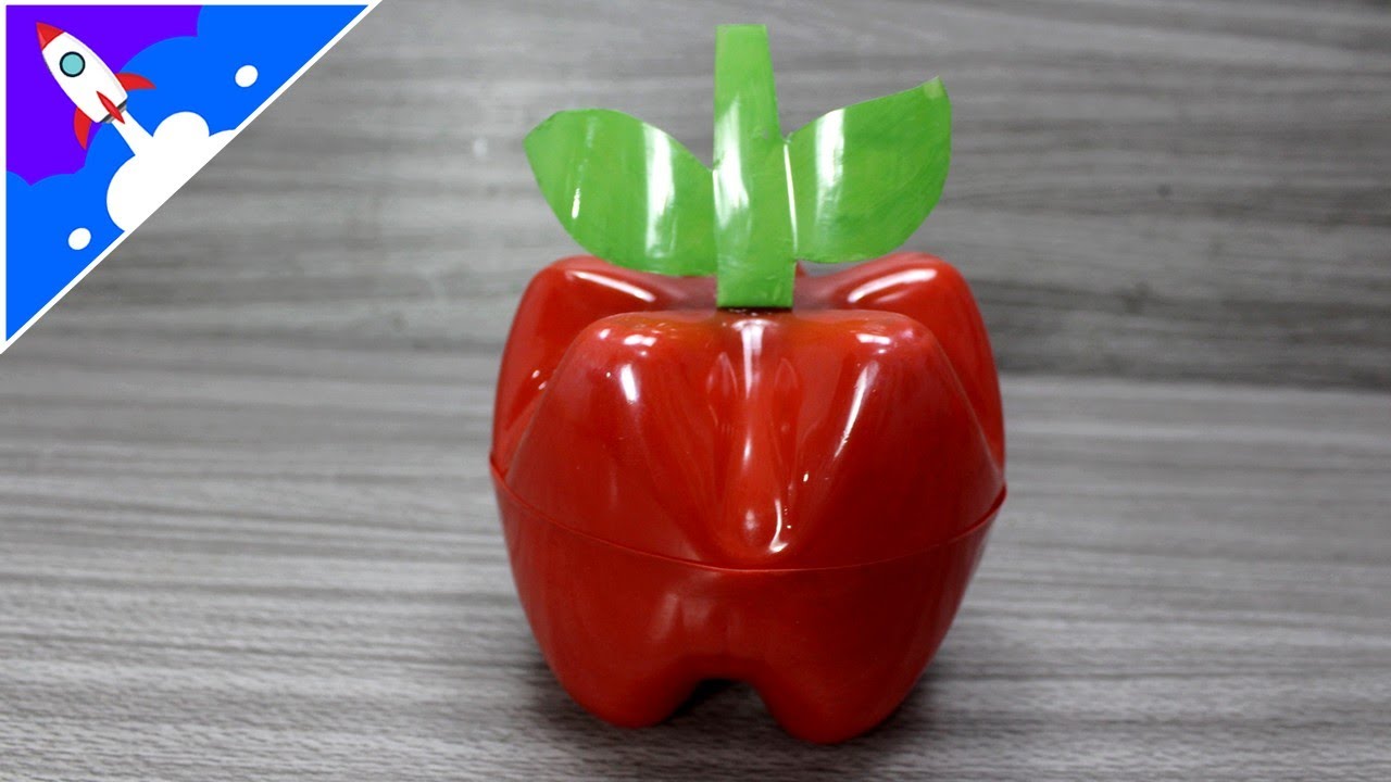 Como fazer uma maçã com garrafa PET