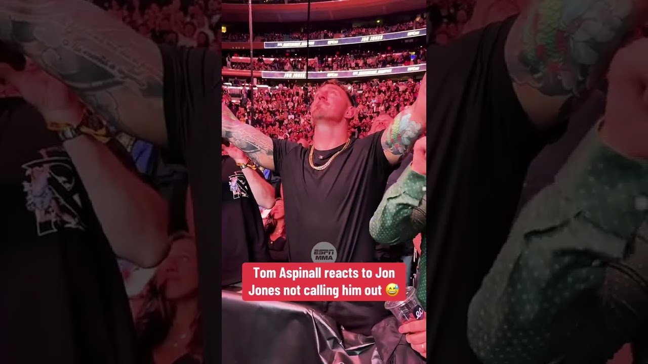 Tom Aspinall’s reaction 😅 