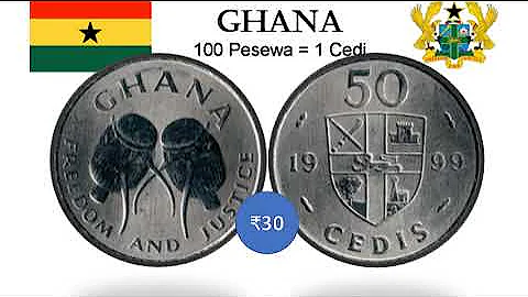 Ghana, officially the Republic of Ghana, Second cedi 1967 2007 Coins Collection