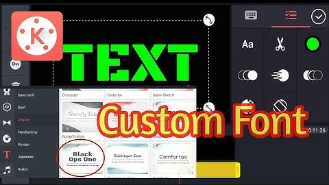 How to install Custom Fonts on Kinemaster app Android