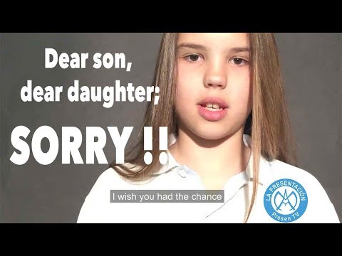 Carta a sus futuros hijos sobre el Medio Ambiente: "Dear son, dear daughter: SORRY!!"